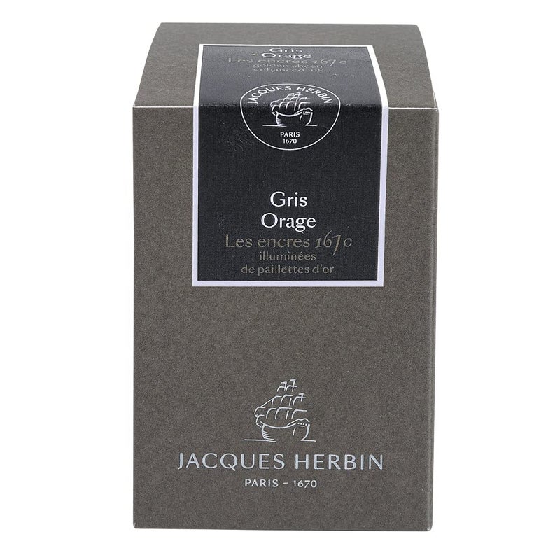 Jacques Herbin Herbin hbj15009 Anniversary Ink [1670 Gold Particles] Storm Gray for Fountain Pens/Pen - Image 2
